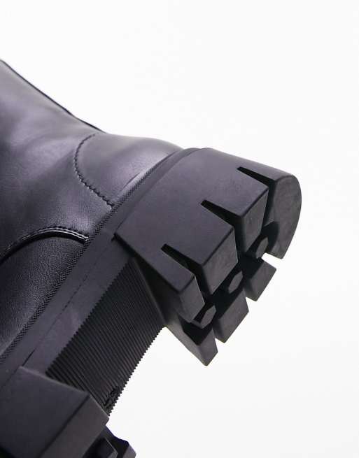Topshop Wide Fit – Lydia – Schnürstiefel in Schwarz mit dicken Sohlen, 2 von 4