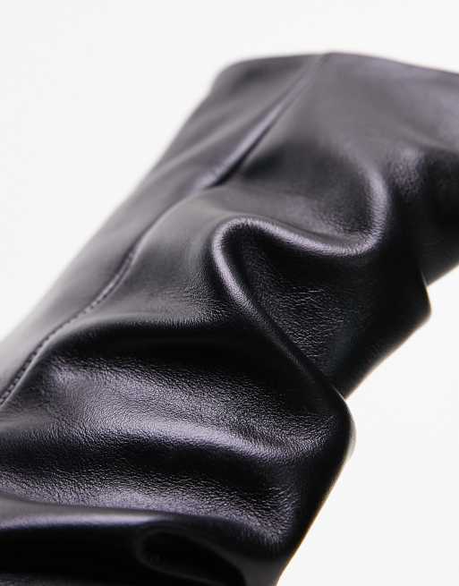 Topshop Wide Fit Nadia real leather pointed cone heel ankle boots in black, 3 of 4