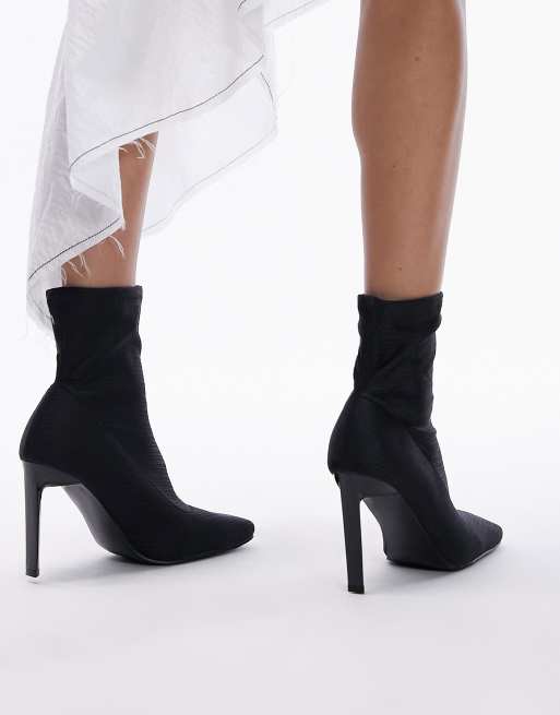 Topshop black sock outlet boots