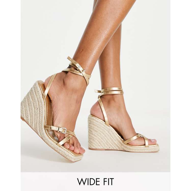 Wide fit 2025 gold wedges