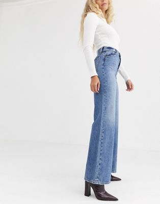 topshop slim wide jeans