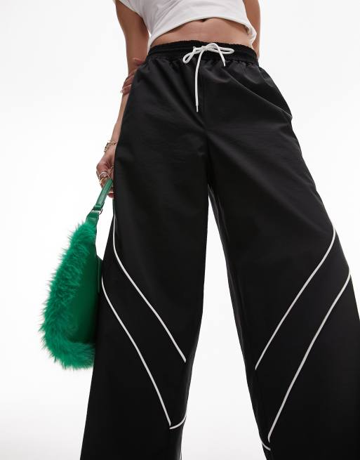 Straight Track Pants with Contrast Taping