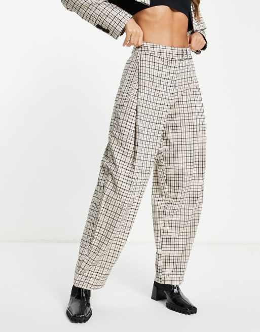 Topshop checkered clearance trousers