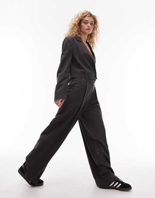 Pleated Pant - Charcoal