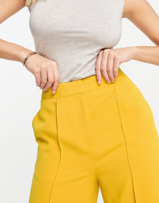 Mustard wide shop leg trousers