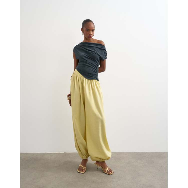 パンツ AMERI BALLOON TOP WITH WIDE PANTS SET M 209921202-1-buttermilk?$n_750w