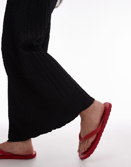 Topshop wiggle texture column maxi skirt in black, 3 of 5