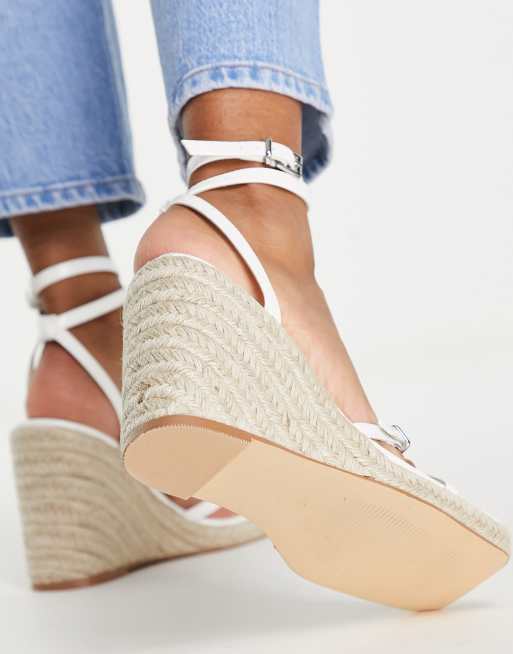 Witte espadrilles sleehak new arrivals