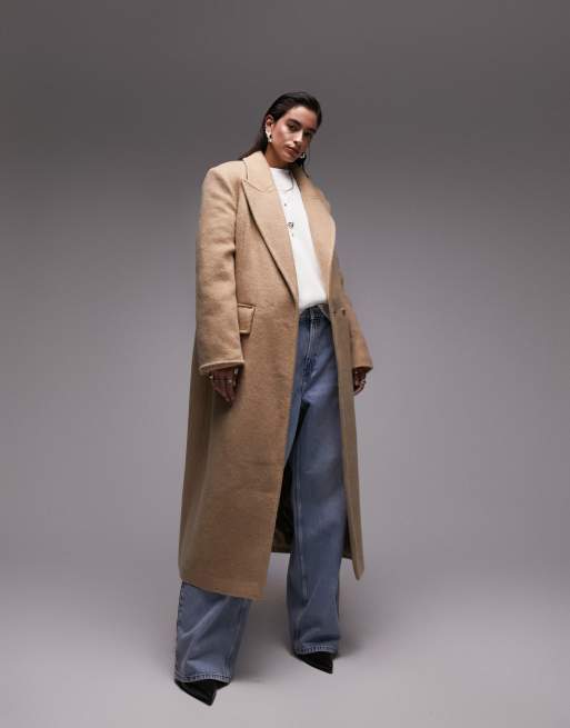 Topshop long 2025 camel coat