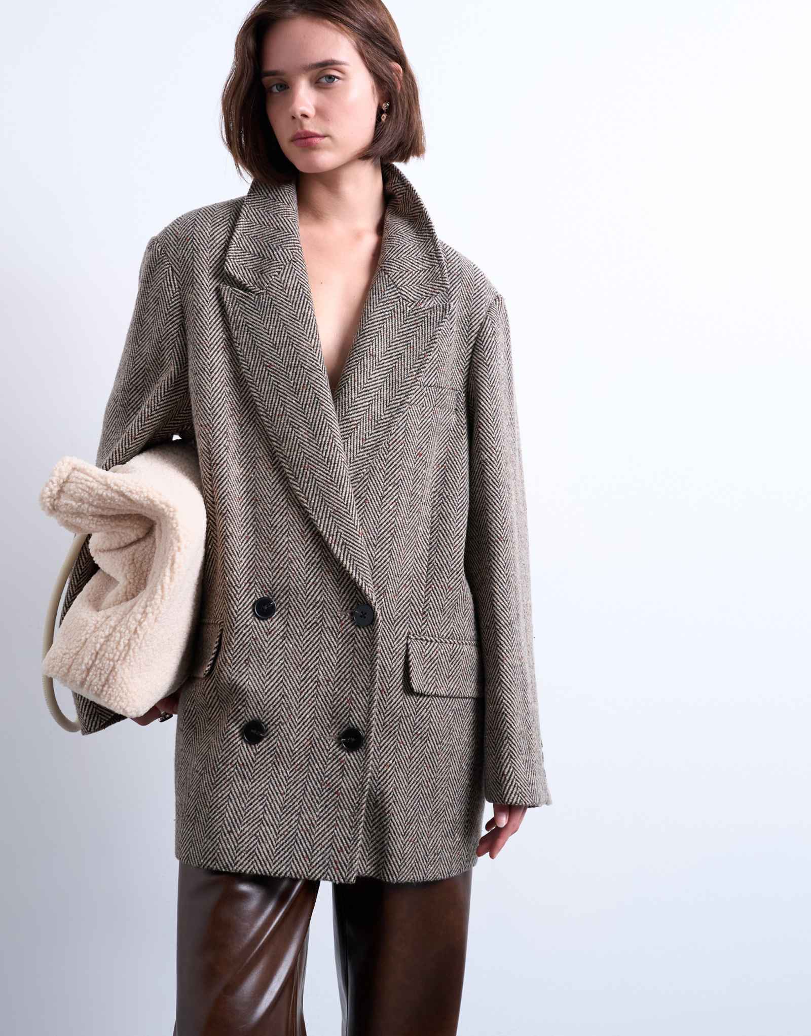 Блейзер heritage из полушерстяной саржи Topshop в разноцветном цвете