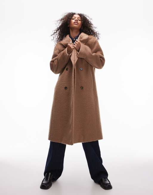 Petite camel coat topshop sales