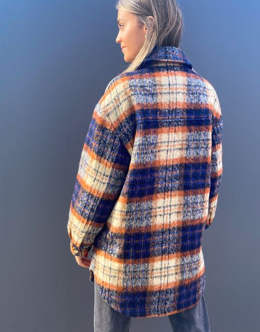 Topshop plaid shop jacket