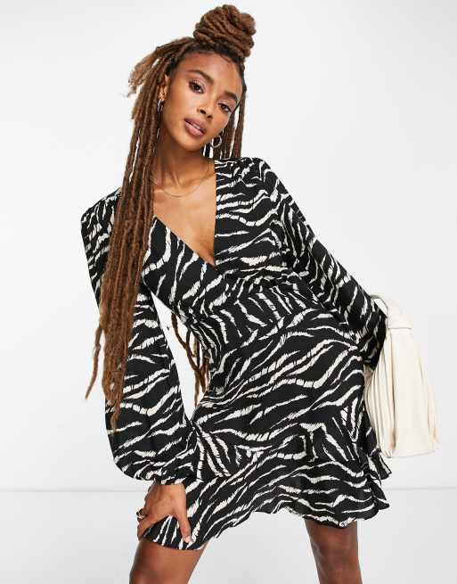 Zebra print sale topshop dress