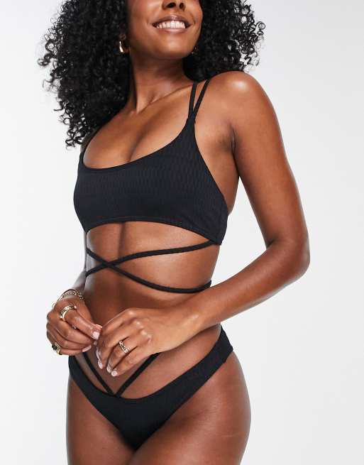 Wrap bathing suit clearance top