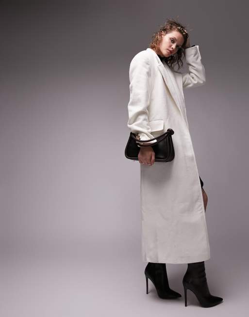 White best sale maxi coat