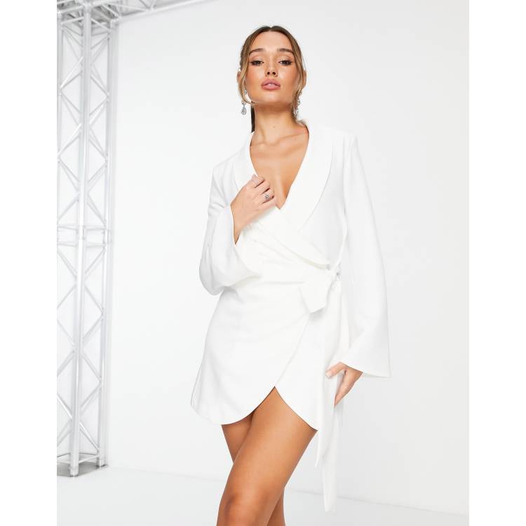 Blazer with wrap dress shop