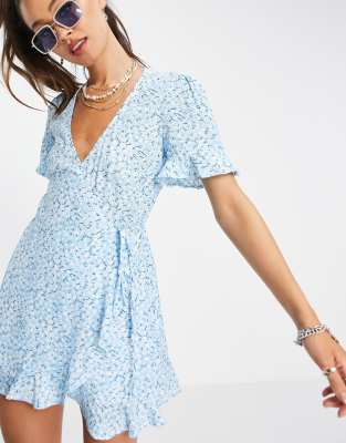 blue wrap playsuit