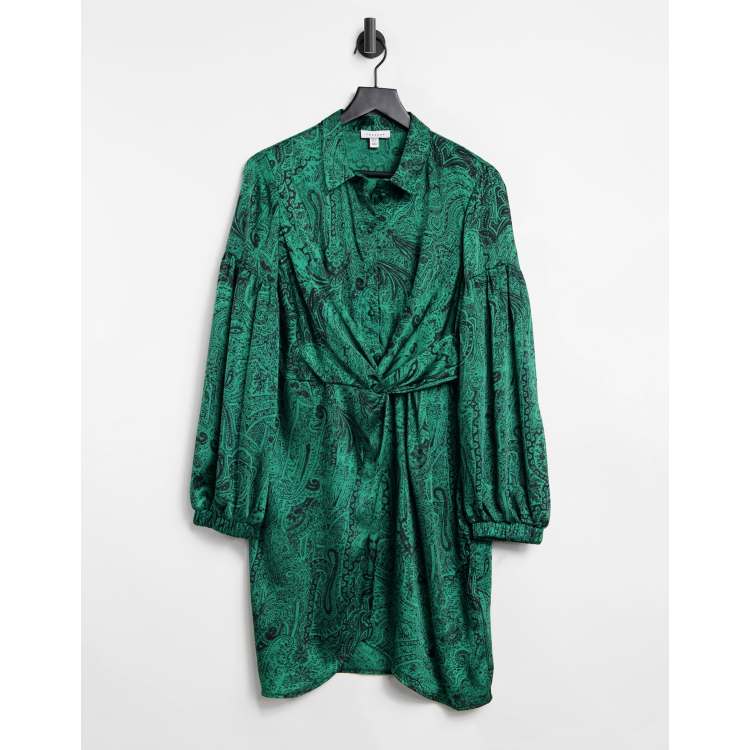 Primark green outlet snake print dress