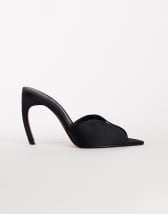 Topshop Wren peep toe high heel sandal in black