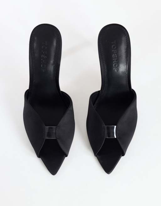Topshop Wren peep toe high heel sandal in black, 3 of 4