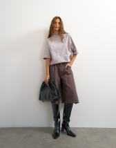 Topshop X Cara open back tee in grey