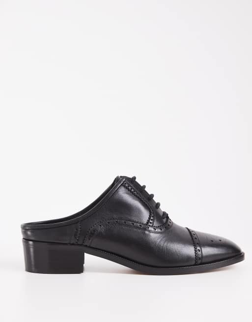 Topshop x Talia Byre brogue premium in vera pelle nere, 5 di 6