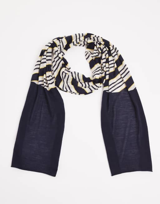 Topshop x Talia Byre sciarpa in lana merino a righe bianche, 5 di 6