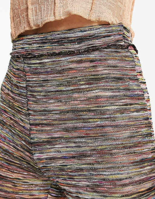 Pull-on flare sweater hotsell skirt in textured stripe