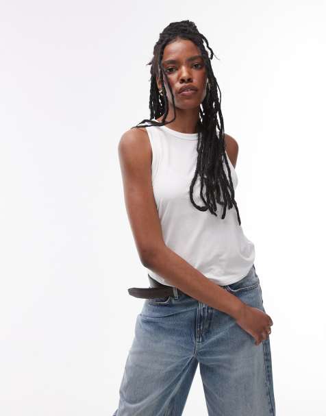 Topshop - Zachte losse tanktop in wit - view 1