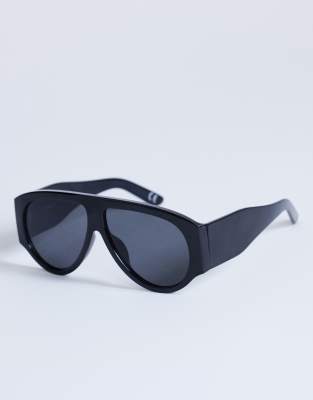 Topshop - Zante - Lunettes de soleil aviateur - Noir
