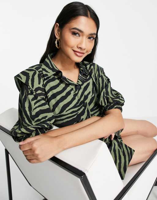 Topshop zebra cheap shirt dress