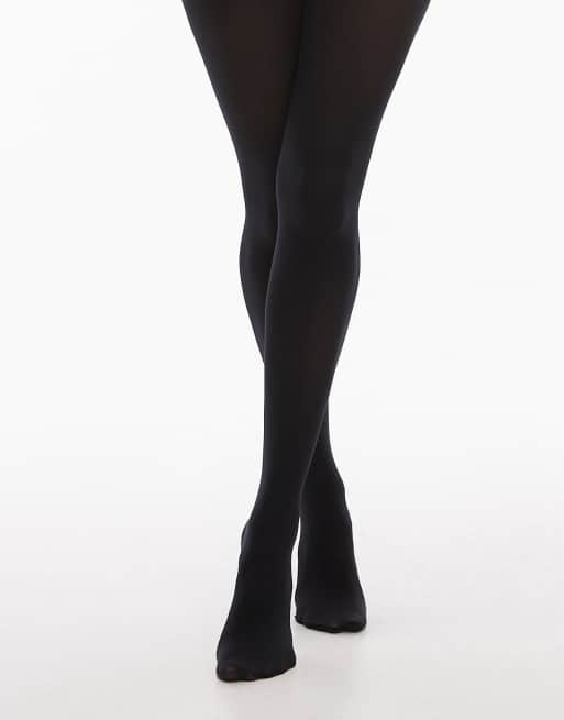 Topshop – Zestaw 2 par czarnych rajstop 50 den, 2 z 4