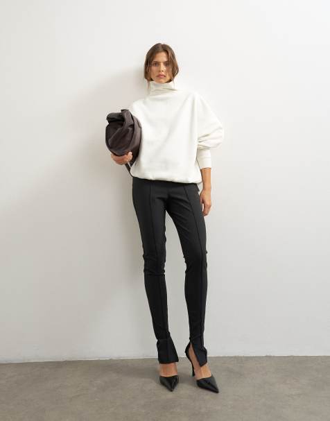 Topshop zip cuff pants in black - view 1
