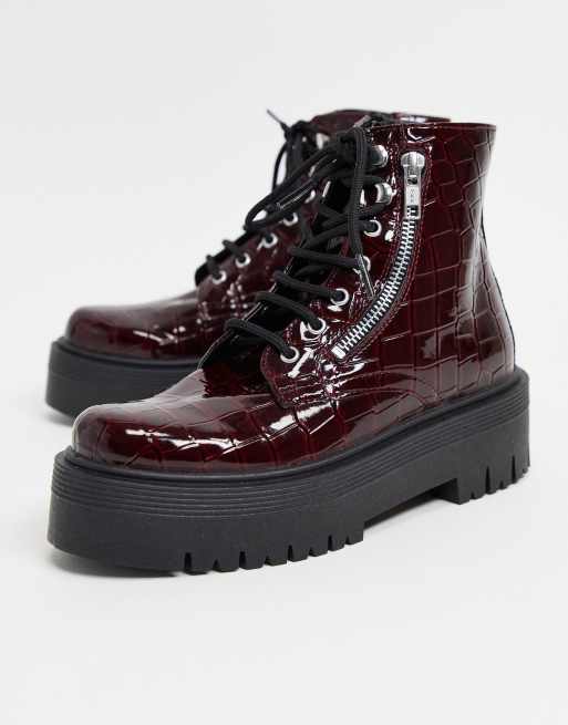 Topshop store burgundy boots