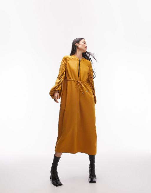 Mustard clearance dress zara