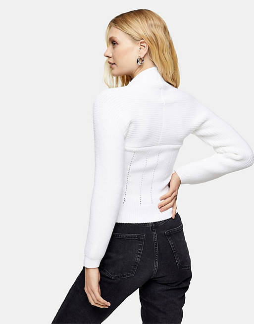 Jumpers & Cardigans Topshp knitted pointelle shrug top 