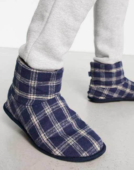 Tartan hotsell slipper boots