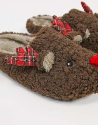 mens reindeer slippers