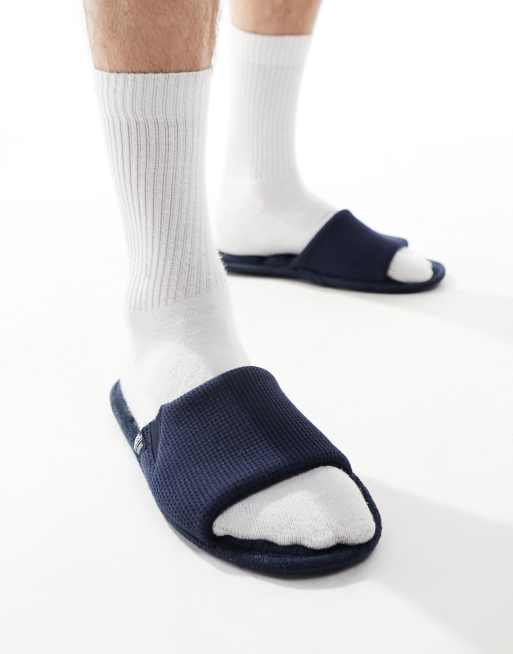  Totes Isoflex slider slippers in navy