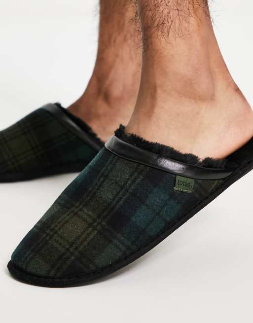 Green best sale plaid slippers