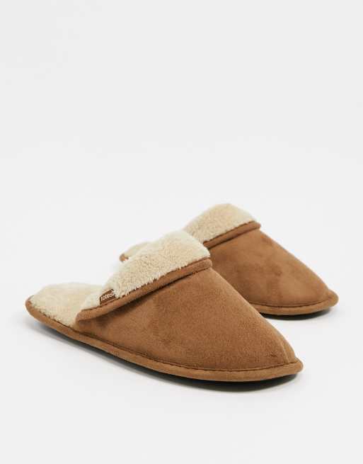 Tan cheap mule slippers