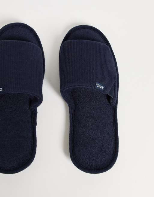 Totes open toe slippers in navy