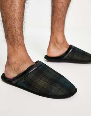 Totes - Pantofole stile sabot kaki a quadri