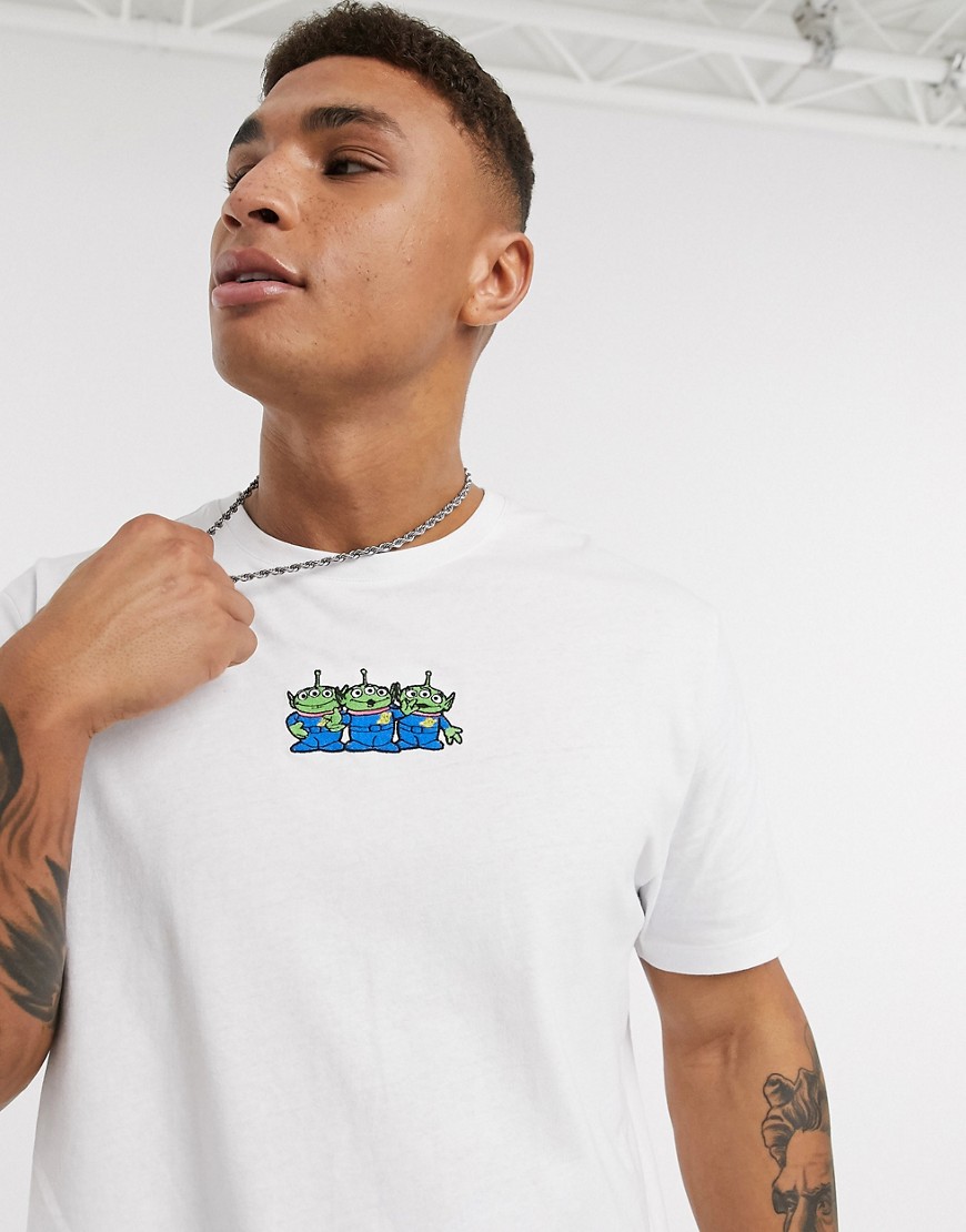 Toy Story Aliens – T-shirt med broderi-Vit