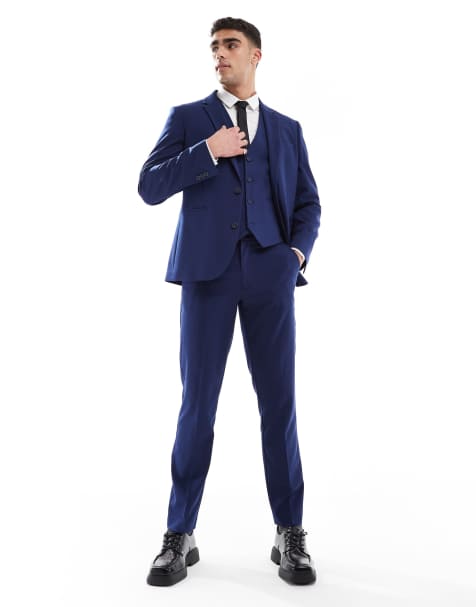 Traje azul marino de corte slim de ASOS DESIGN - view 1