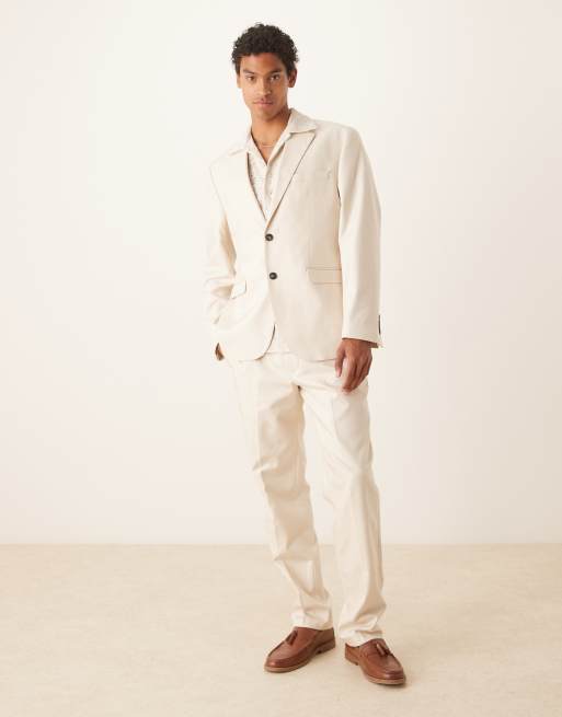 Traje color crema de corte estándar Ascot de Selected Homme