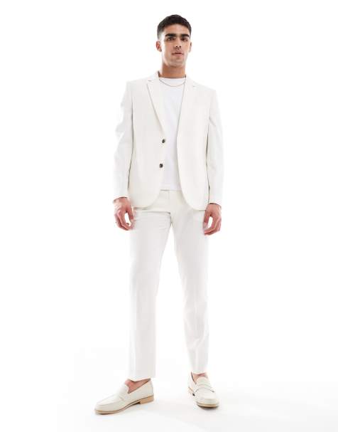 Traje color crudo de corte slim de ASOS DESIGN - view 1
