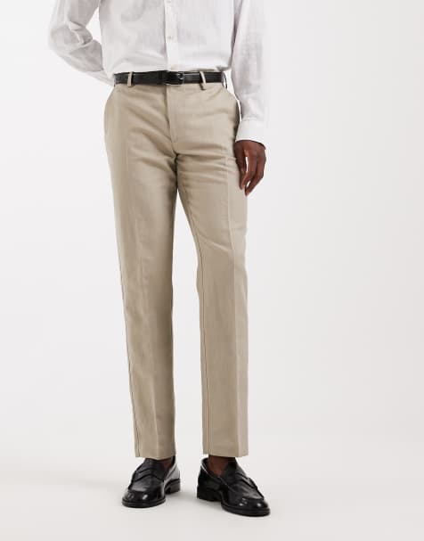 Traje de corte slim de tejido rico en lino Mix & Match de ASOS DESIGN - view 1