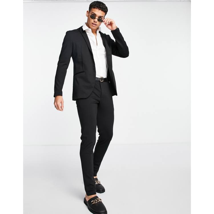 negro de pantalones de slim y chaqueta de punto de Jack & Jones Premium | ASOS