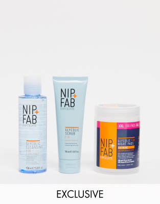 фото Трехступенчатая система для пилинга nip + fab x asos exclusive glycolic exfoliate extreme-бесцветный nip+fab